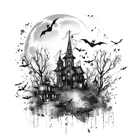 black and white halloween clip art|scary clip art black and white.